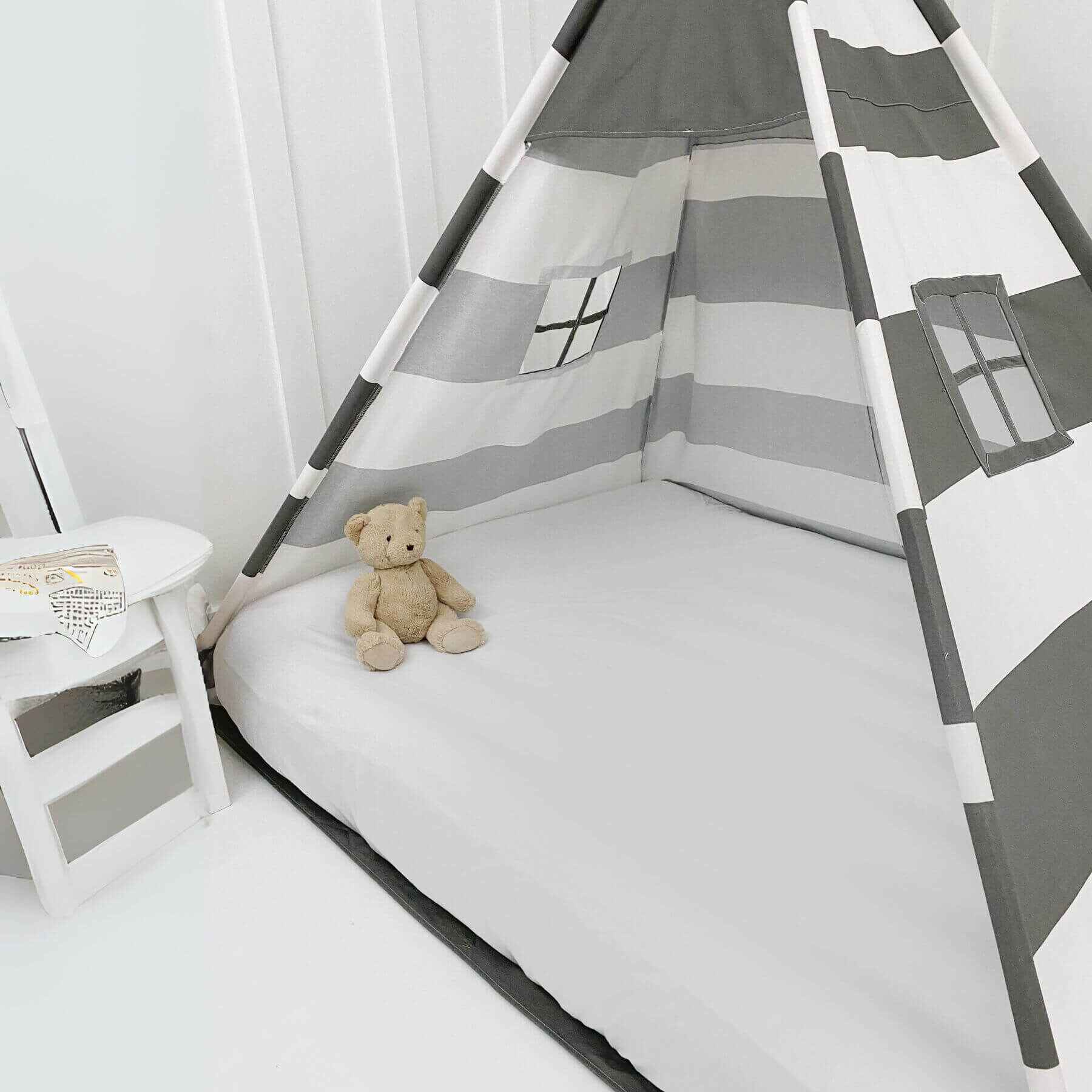 Domestic Objects Play Tent Canopy No Doors, Grey, Double/Full