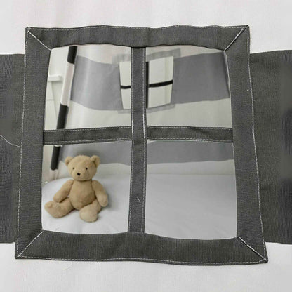 Window of Domestic Objects Play Tent Canopy No Doors, Grey