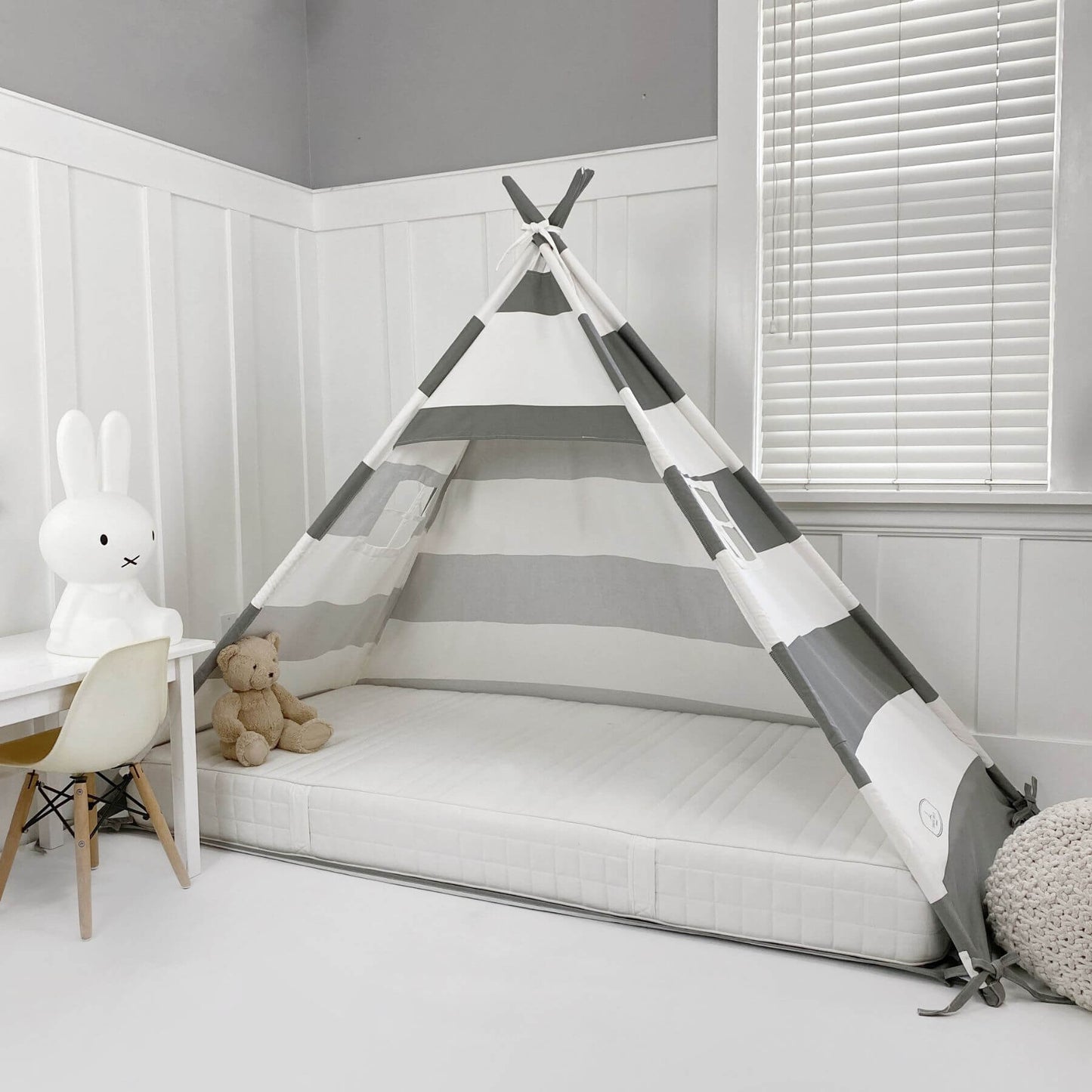 Domestic Objects Play Tent Canopy No Doors, Grey, Twin