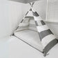 Domestic Objects Play Tent Canopy No Doors, Grey, Twin