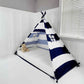 Domestic Objects Play Tent Canopy No Doors, White & Navy, Twin