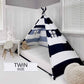 Domestic Objects Play Tent Canopy No Doors, White & Navy, Twin