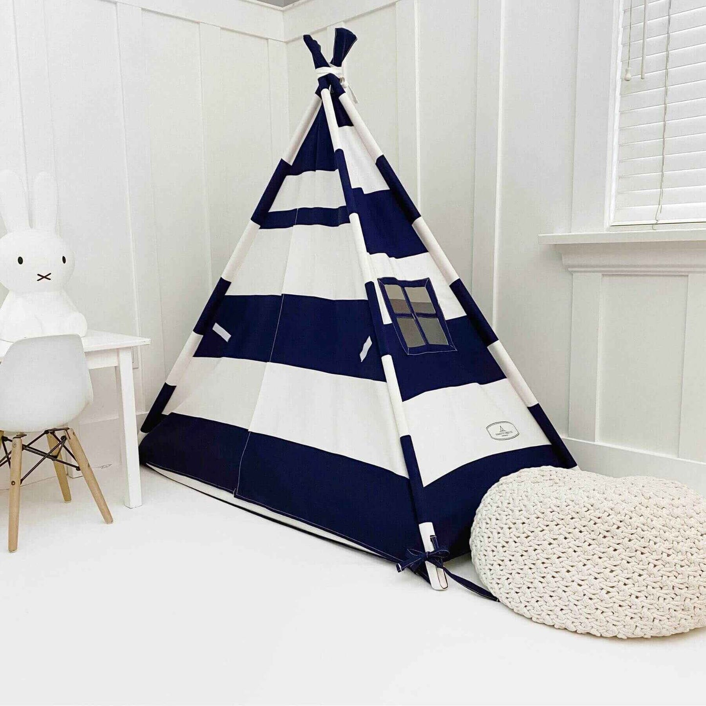 Domestic Objects Play Tent Canopy With Doors, Navy, Crib