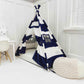 Domestic Objects Play Tent Canopy With Doors, Navy, Crib