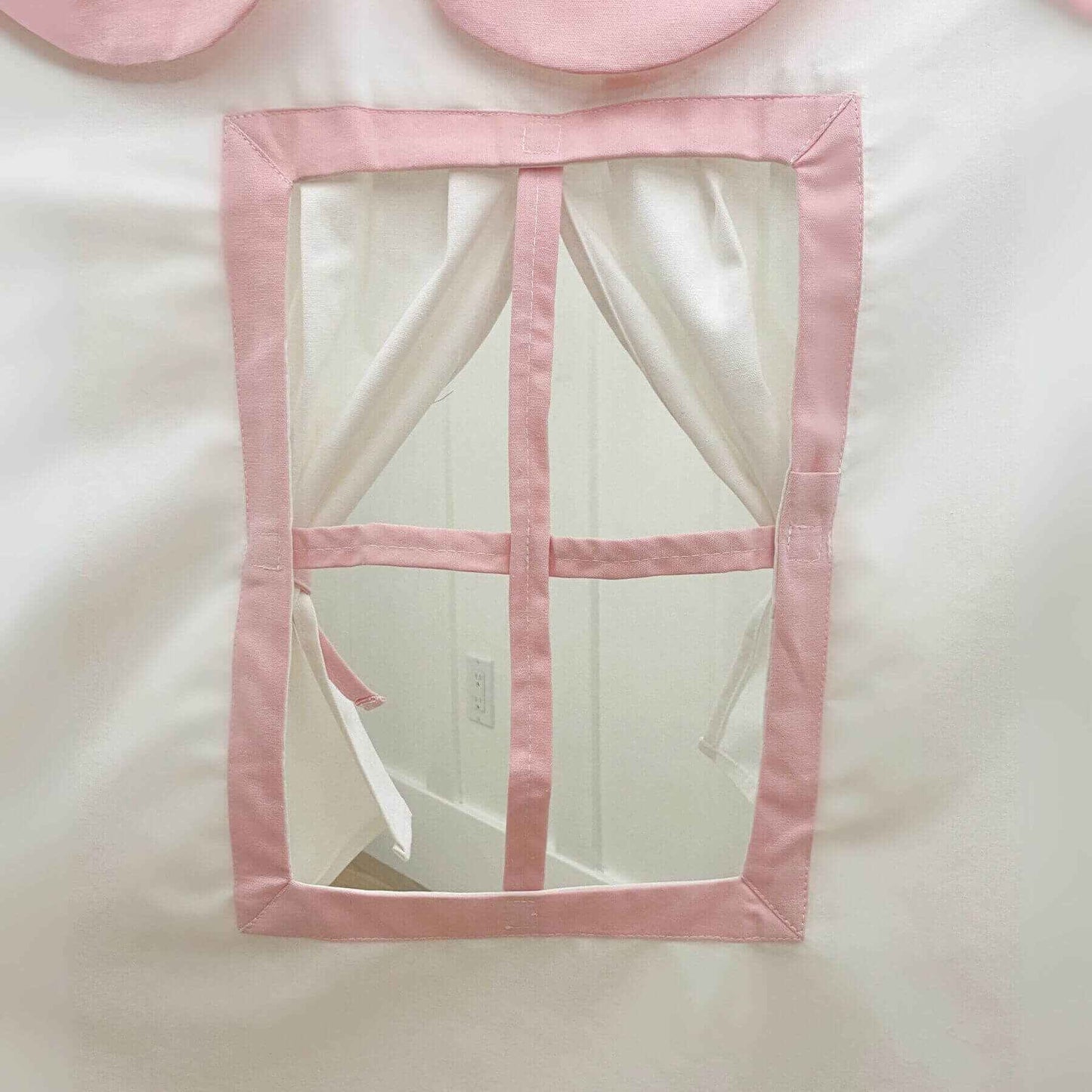 Window of Domestic Objects Playhouse Bunk Bed Curtains Pink