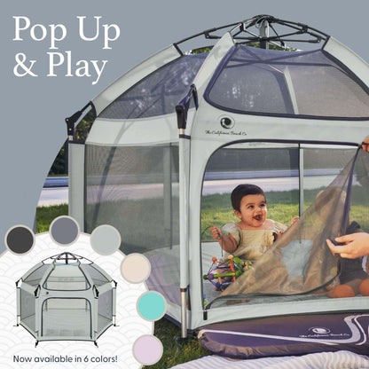 Baby Playing inside Pop 'N Go™ Playpen Light Gray