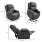 HOMCOM Power Lift PU Leather Electric Recliner in Brown