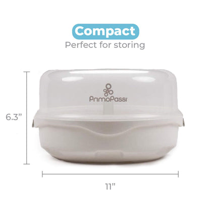 Primo Passi Microwave Baby Bottle Sterilizer with dimensions
