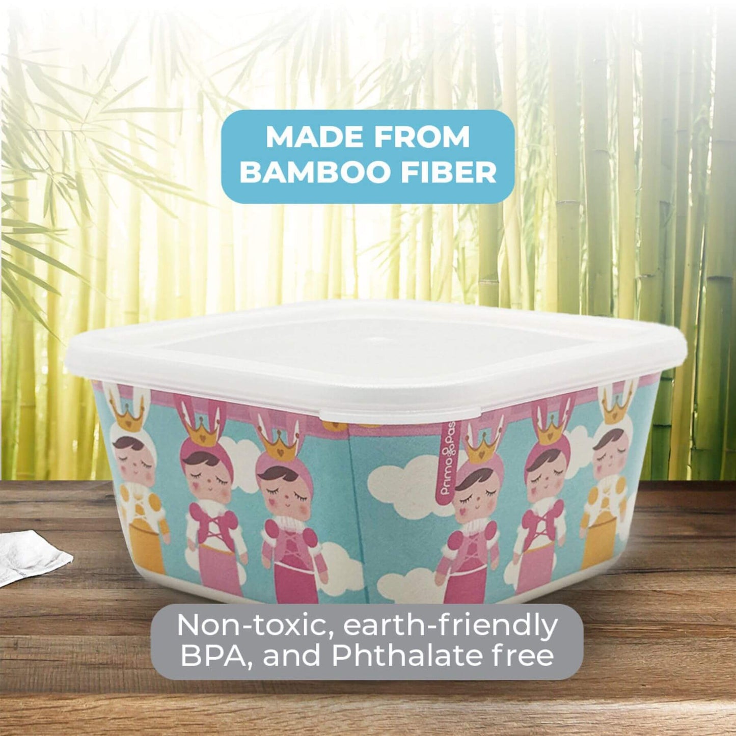 Primo Passi - Bamboo Fiber Kids Food Container, Metoo