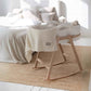 Unique Love Design Premium Cashmere Blanket Ivory White Coarse in Basket