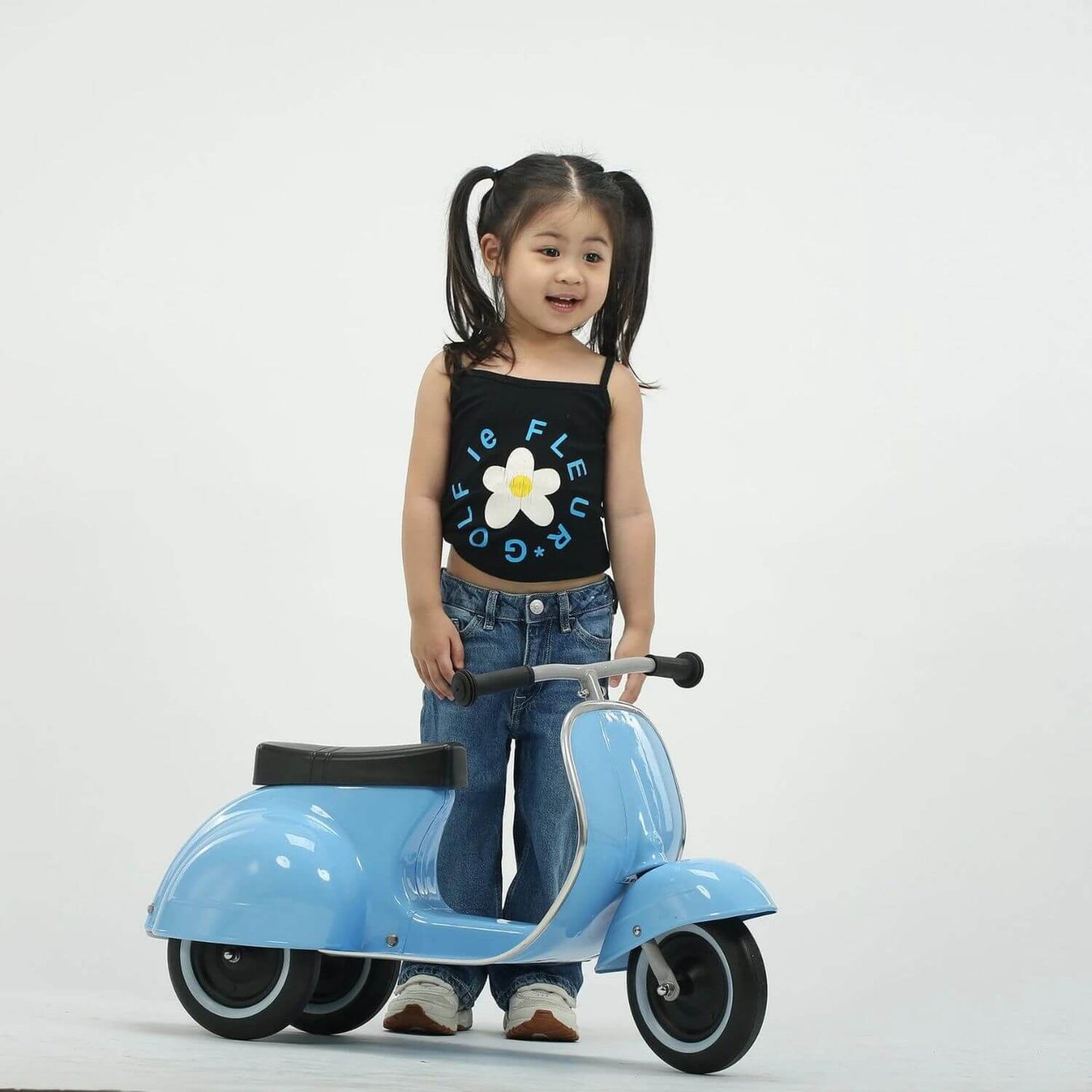 Primo Basic Ride-On with Plastic Seat Blue - Lifestyle