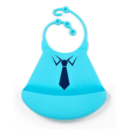 Primo Passi Silicone Baby Bib - Blue Tie