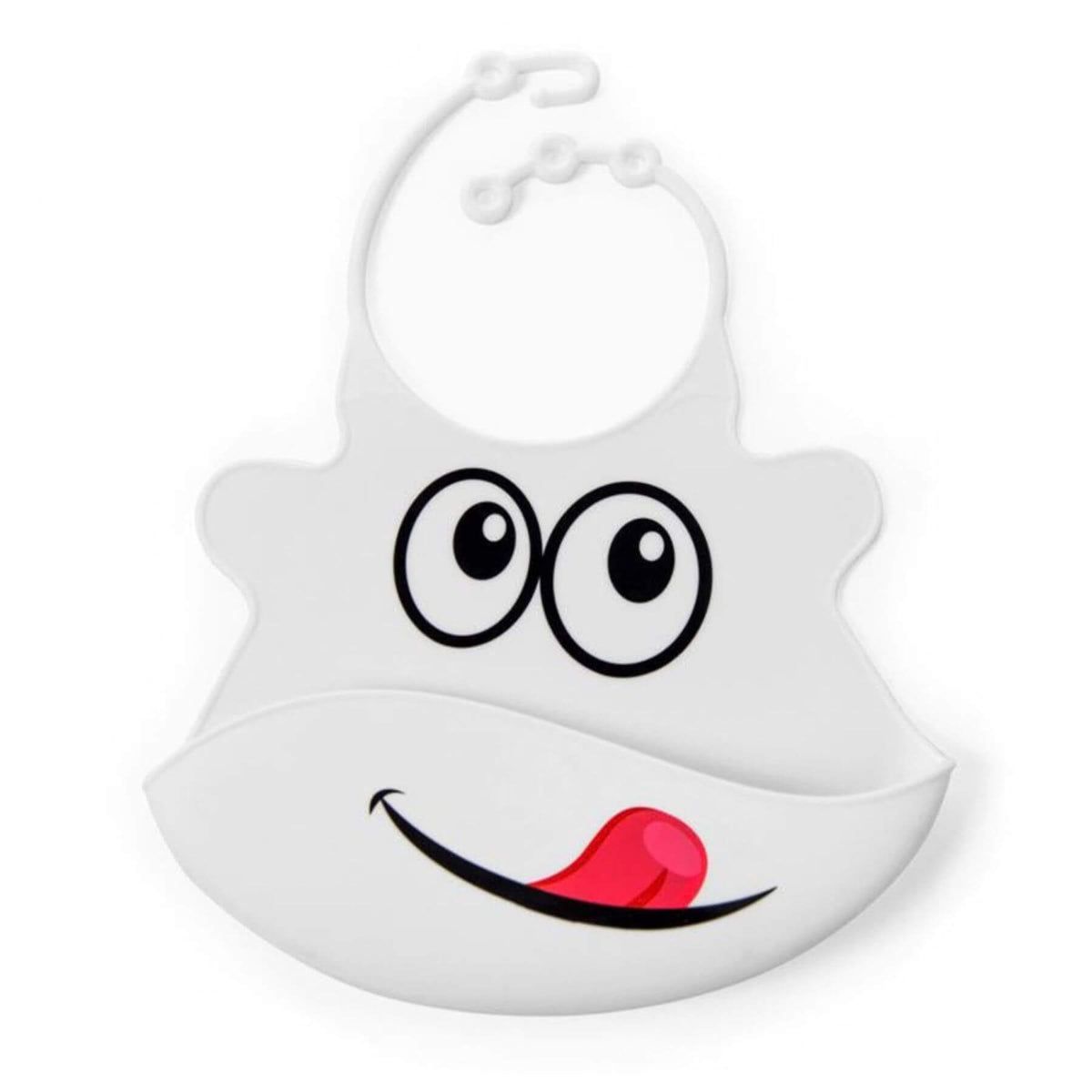 Primo Passi Silicone Baby Bib - White Face