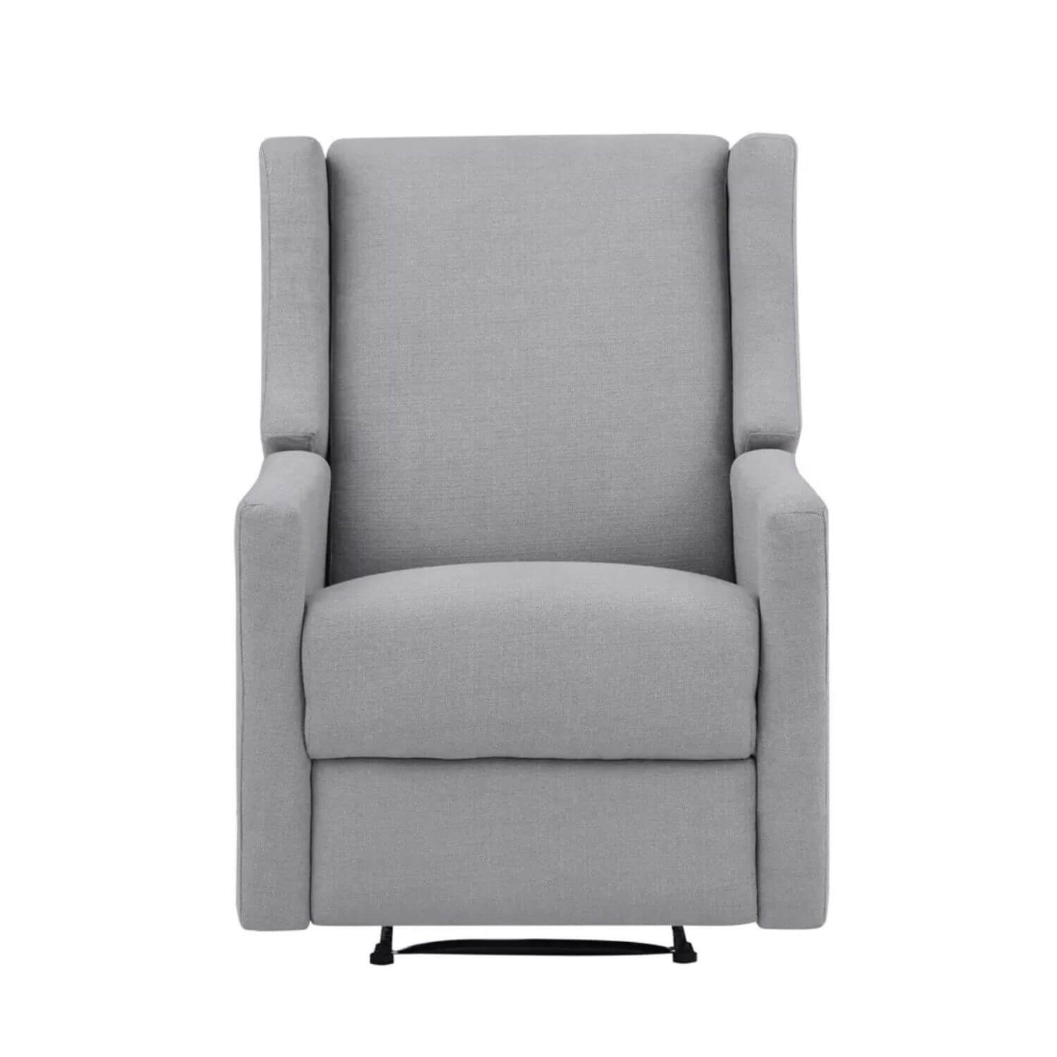 Front View of Pronto Power Recliner Oyster Gray Fabric