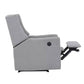 Side View of Pronto Power Recliner Oyster Gray Fabric