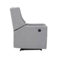 Side View of Pronto Power Recliner Oyster Gray Fabric