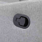 Detail of Pronto Swivel Glider Recliner with Pillow Rich Gray Fabric