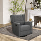 HOMCOM Nursery Recliner | Grey Linen Swivel Glider