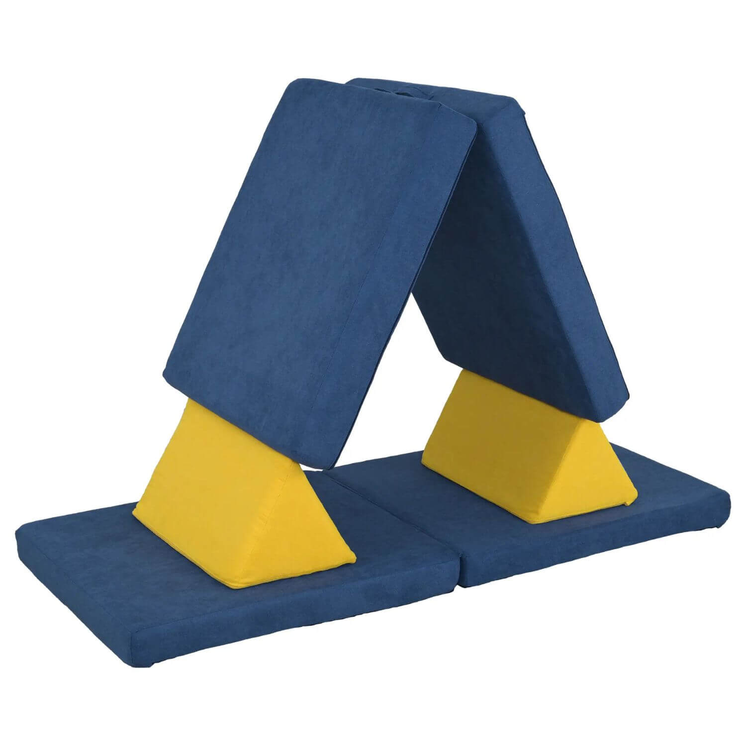 Qaba 6-Piece Foam Climbing Blocks Blue