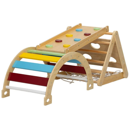 Qaba 7-in-1 Pikler Triangle Set Multicolored