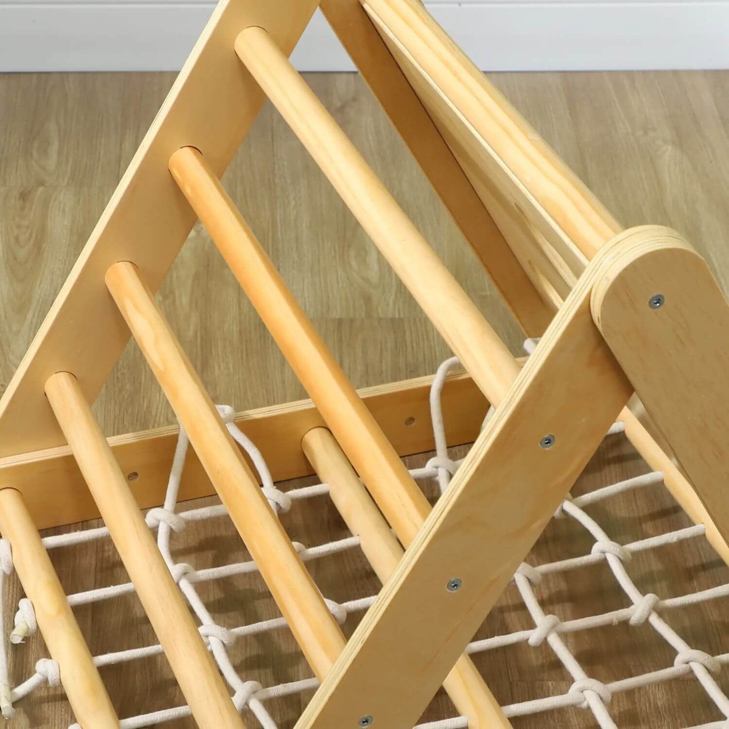 Detail of Qaba 7-in-1 Pikler Triangle Set Multicolored