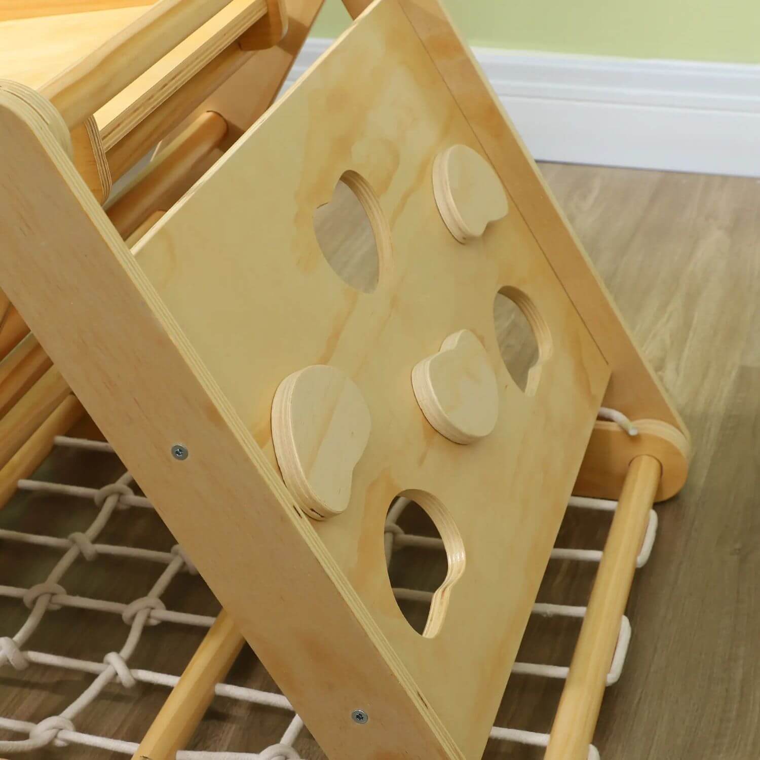 Detail of Qaba 7-in-1 Pikler Triangle Set Multicolored