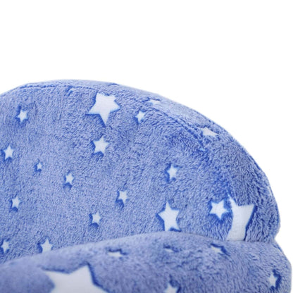 Close-up of Qaba Kids Sofa with Glowing Star Design Blue