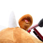Close-up of Qaba Ride On Rocking Horse Rodeo Bull Style with Realistic Sounds Brown