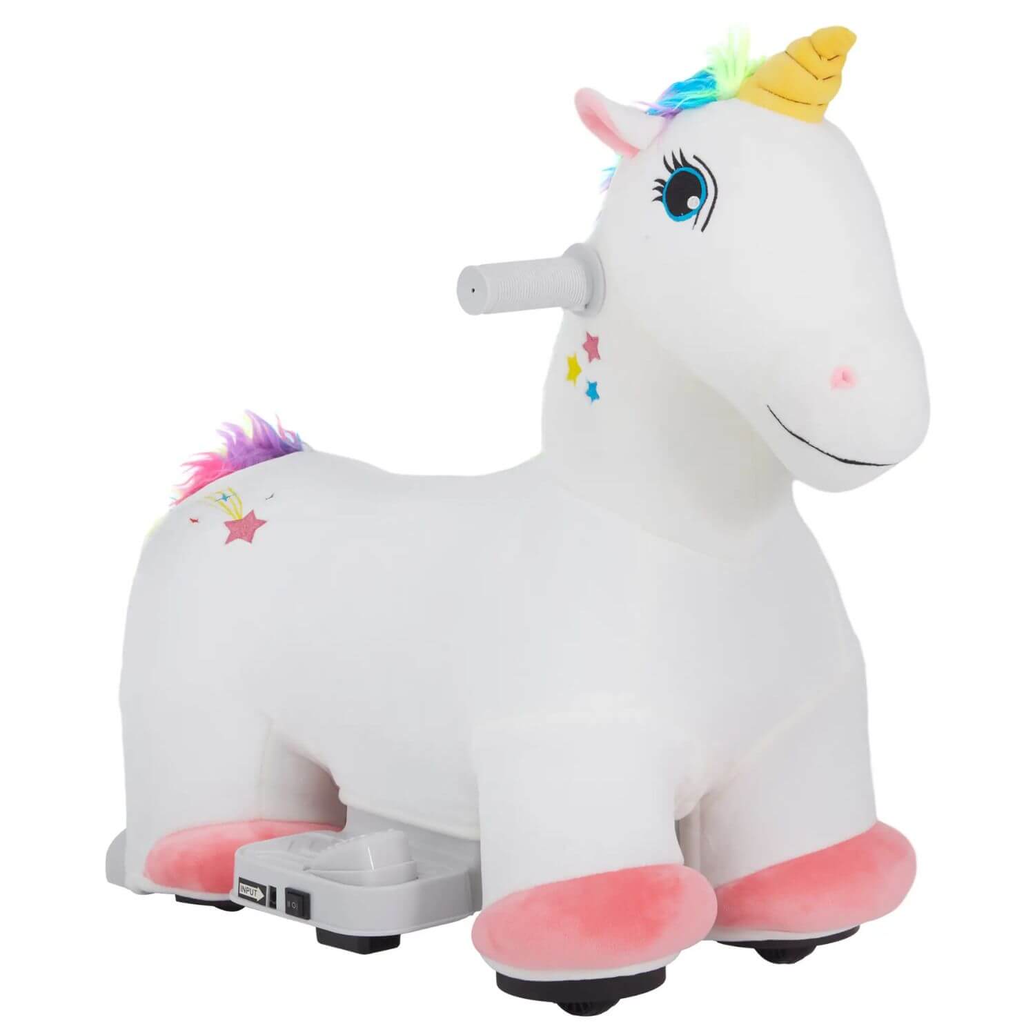 Qaba 6V Battery Powered Ride on Unicorn White