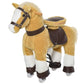 Qaba Ride-on Walking Rolling Kids Horse Brown