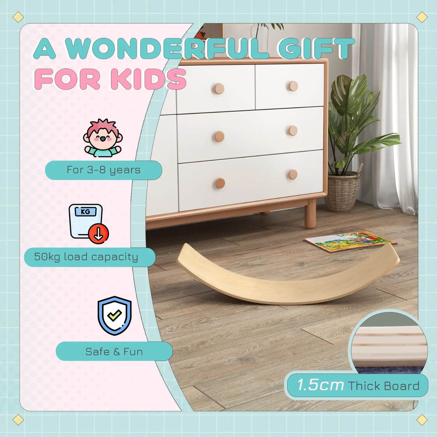 Qaba Wooden Balance Board