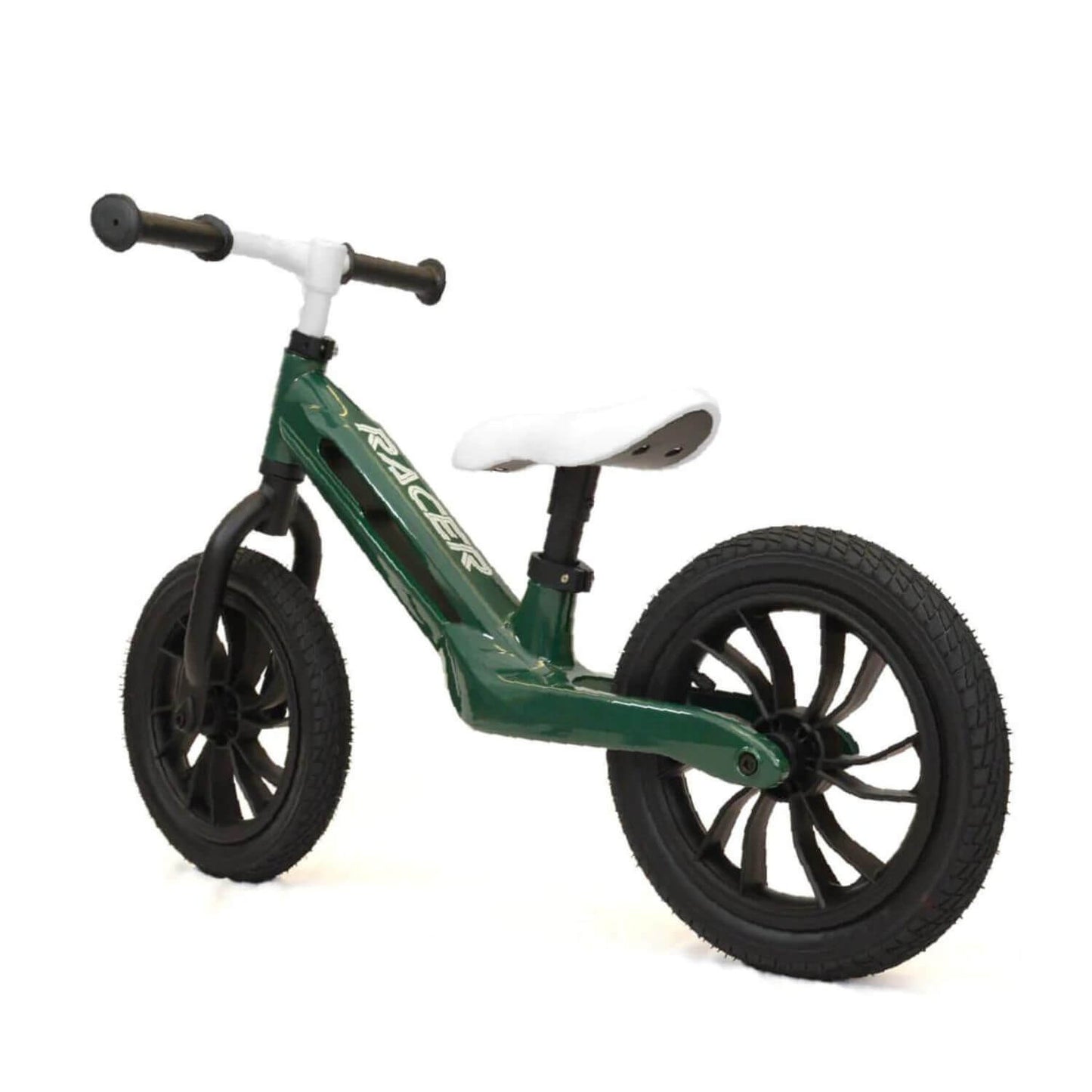 Q-Play Racer Balance Bike Green - Side View