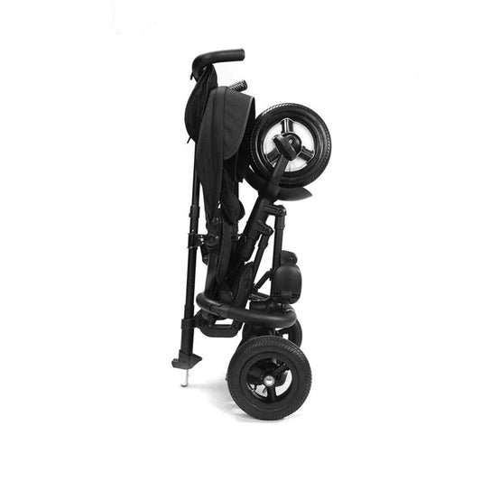 Q-Play Rito Plus Folding Stroller/ Trike Premium Midnight Black - Folded