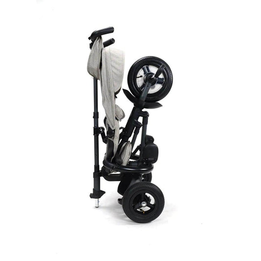 Q-Play Rito Plus Folding Stroller/ Trike Grey - Folded