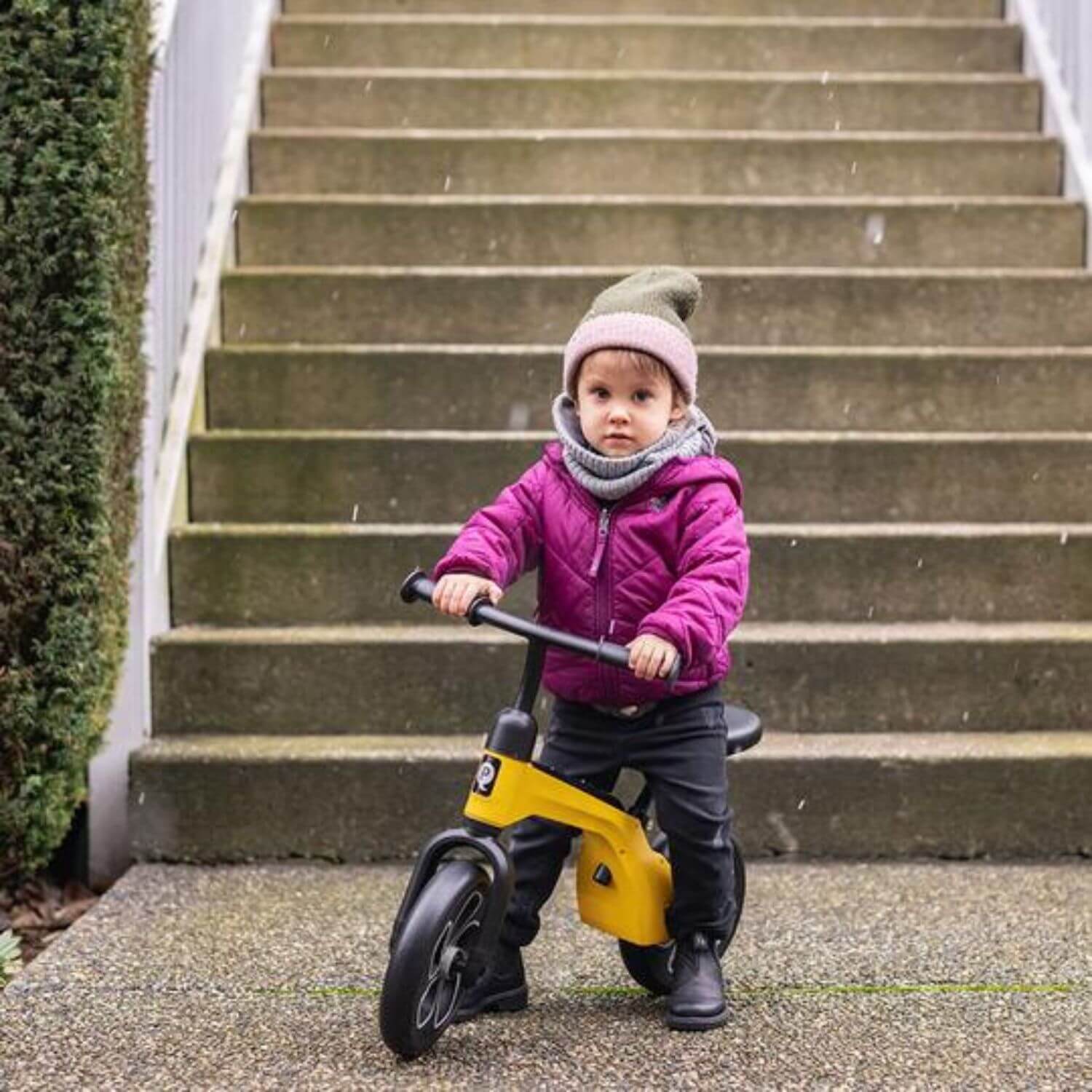 Q-Play Tech Balance Bike Yellow - Lifestyle