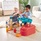 Kids Playing Hape Quadrilla Stack Track Builder Set