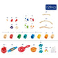 Details of Hape Quadrilla Super Spirals Wooden Marble Run Blocks