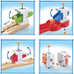 Parts of Hape Quadrilla Super Spirals Wooden Marble Run Blocks