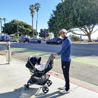 Contours Quick Lightweight Stroller in Gray - Lifesetyle