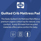 Sealy Quilted Fitted Crib Mattress Pad with Organic Cotton Top - Detail