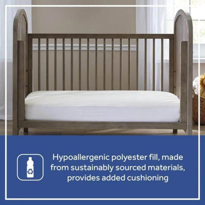 Sealy Quilted Fitted Crib Mattress Pad with Organic Cotton Top - Detail