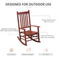 Outsunny Indoor/Outdoor Nursery Wooden Rocking Chair in Wine Red