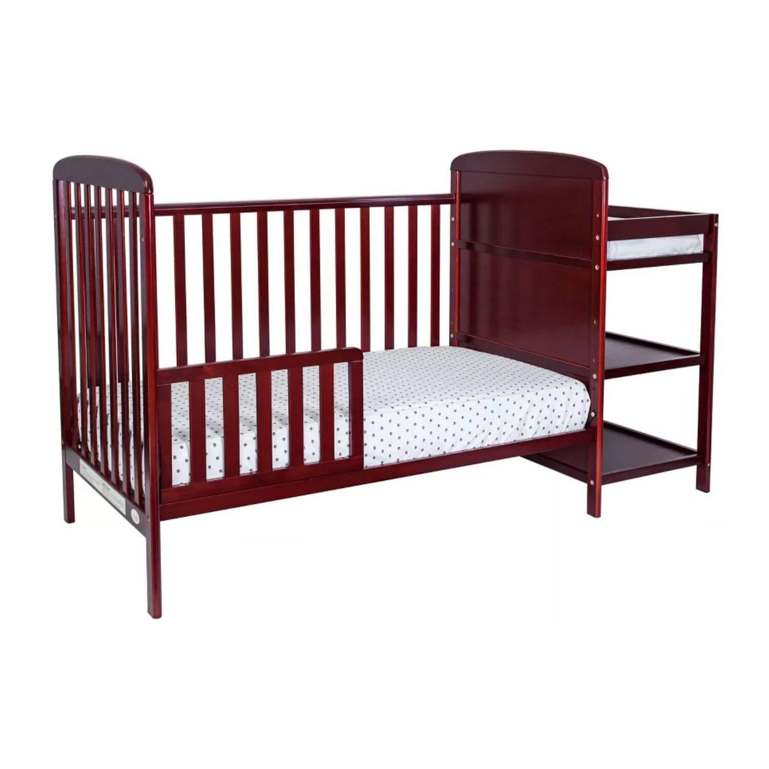 Ramsey 3-in-1 Convertible Crib and Changer Combo Cherry