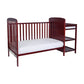 Ramsey 3-in-1 Convertible Crib and Changer Combo Cherry