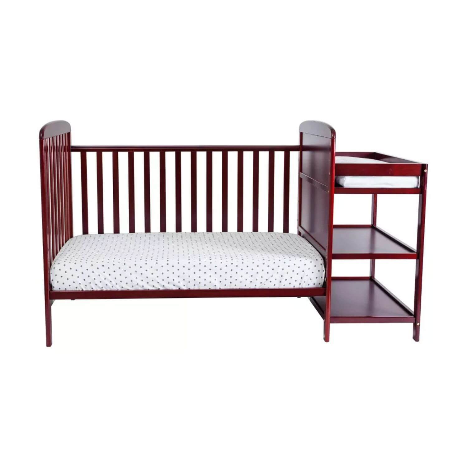 Ramsey 3-in-1 Convertible Crib and Changer Combo Cherry