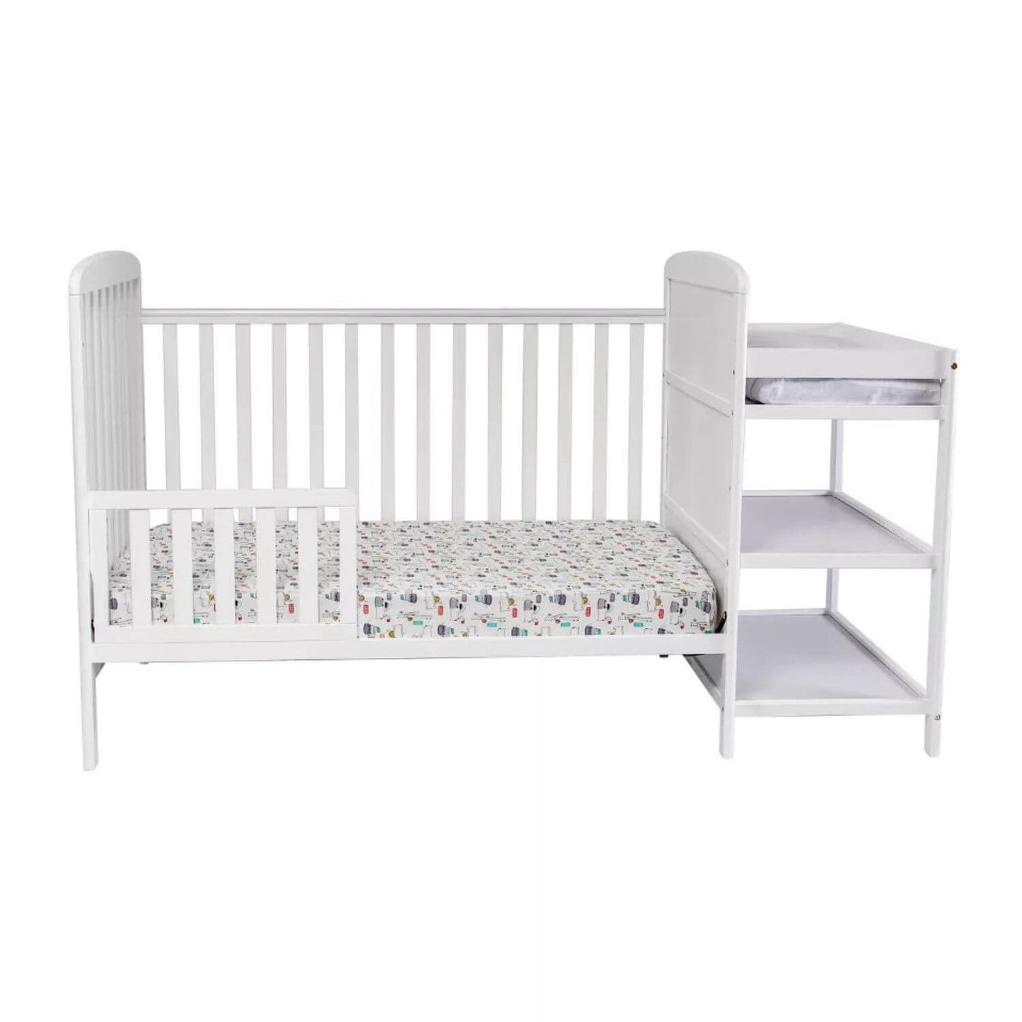 Ramsey 3-in-1 Convertible Crib and Changer Combo White