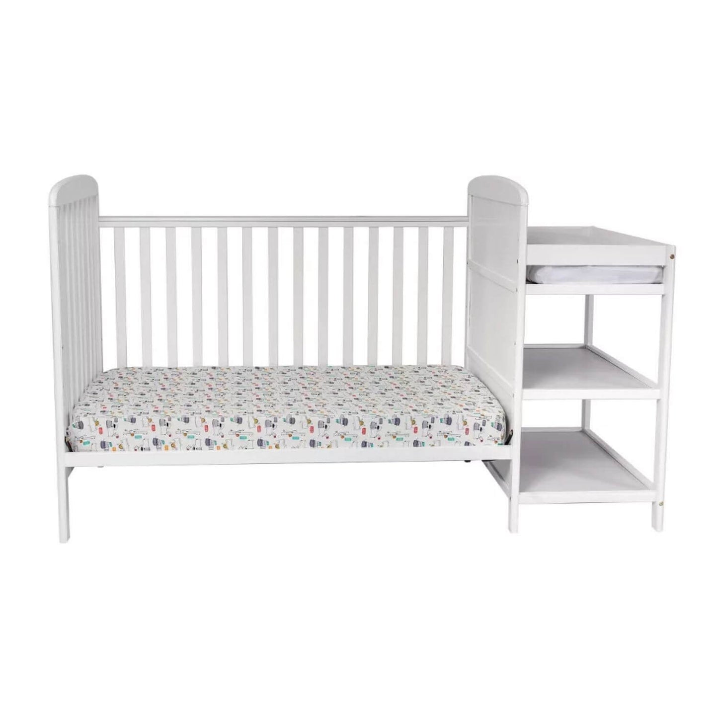 Ramsey 3-in-1 Convertible Crib and Changer Combo White