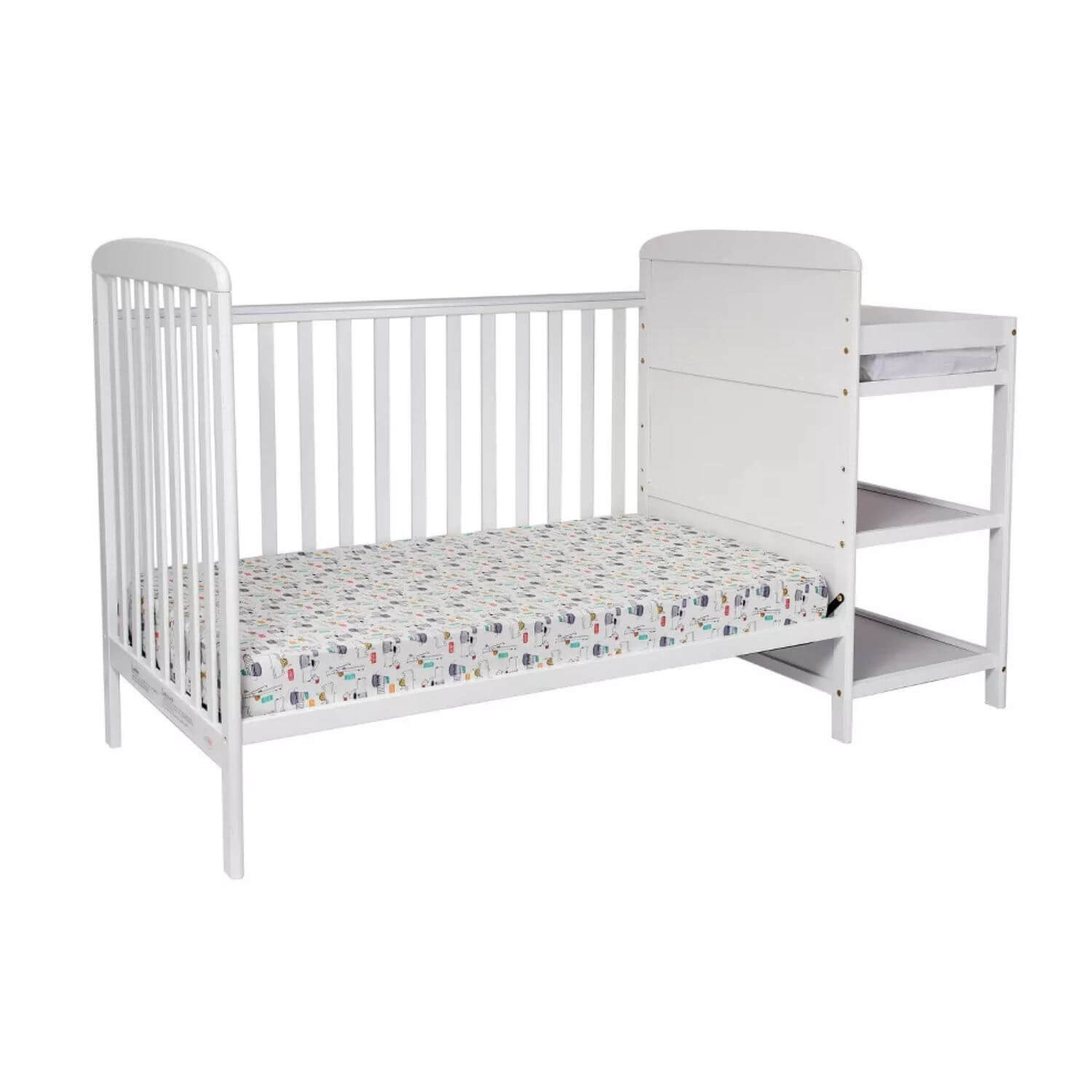 Ramsey 3-in-1 Convertible Crib and Changer Combo White