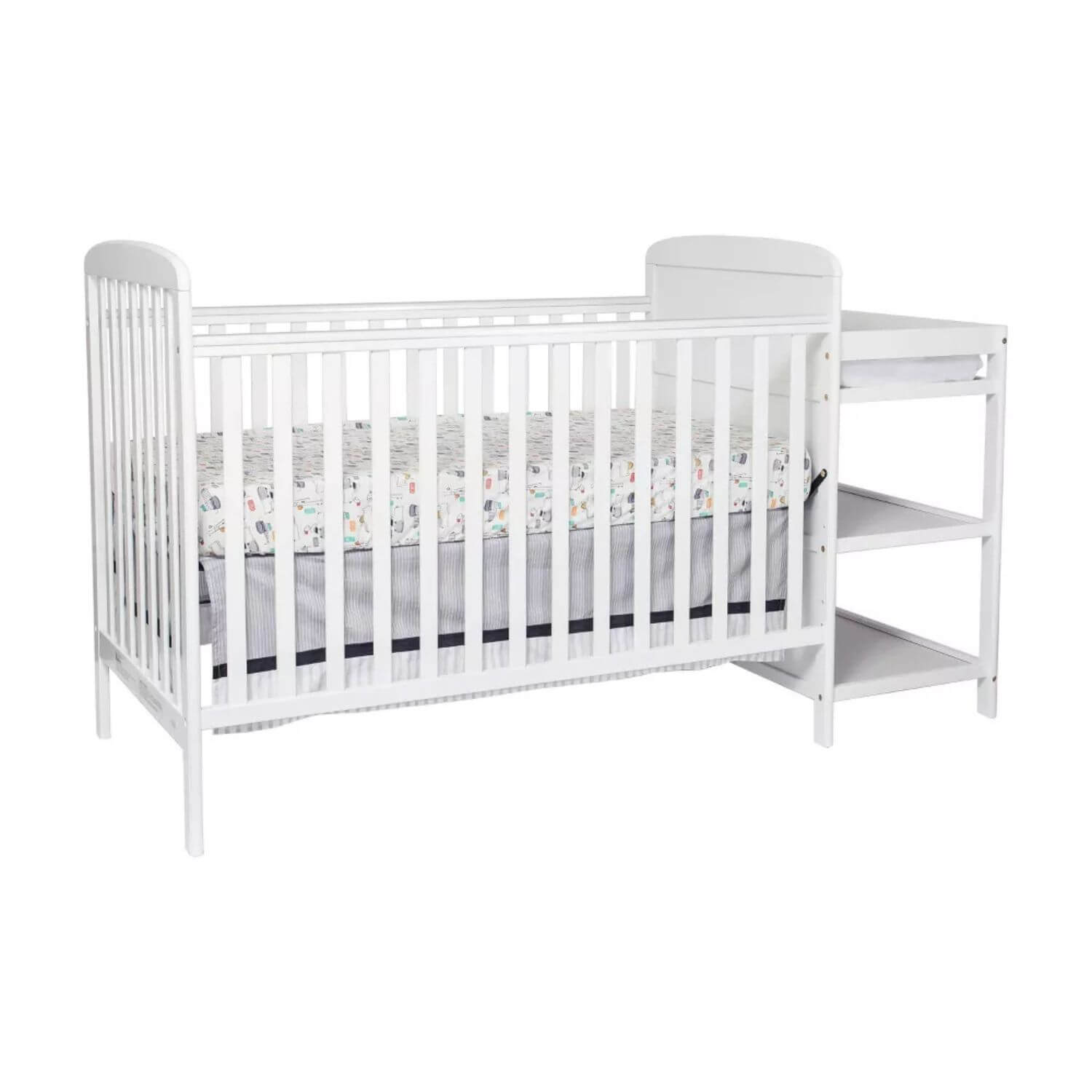 Ramsey 3-in-1 Convertible Crib and Changer Combo White