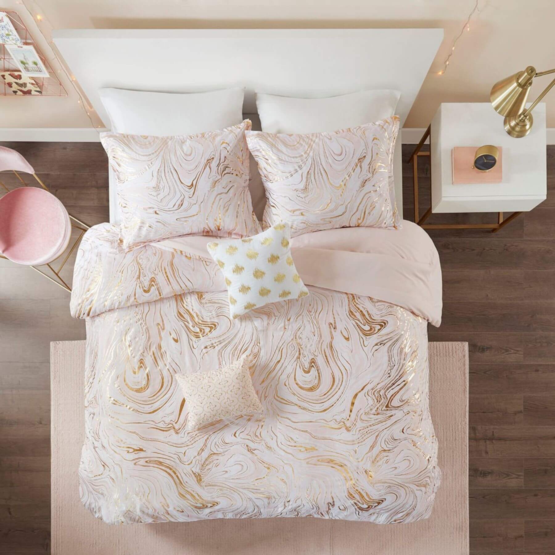 Rebecca Metallic Printed Comforter Set